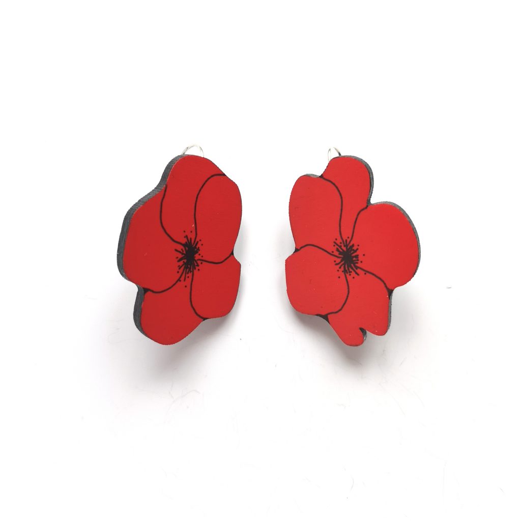 NADA Earrings Poppies