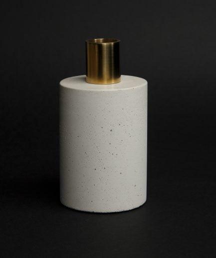 Sensous Candle Holder Cylinder White