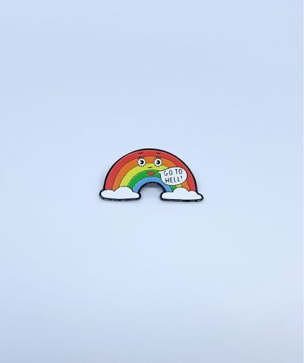 Schastia Zdorovia Enamel Pin "Go To Hell Rainbow"