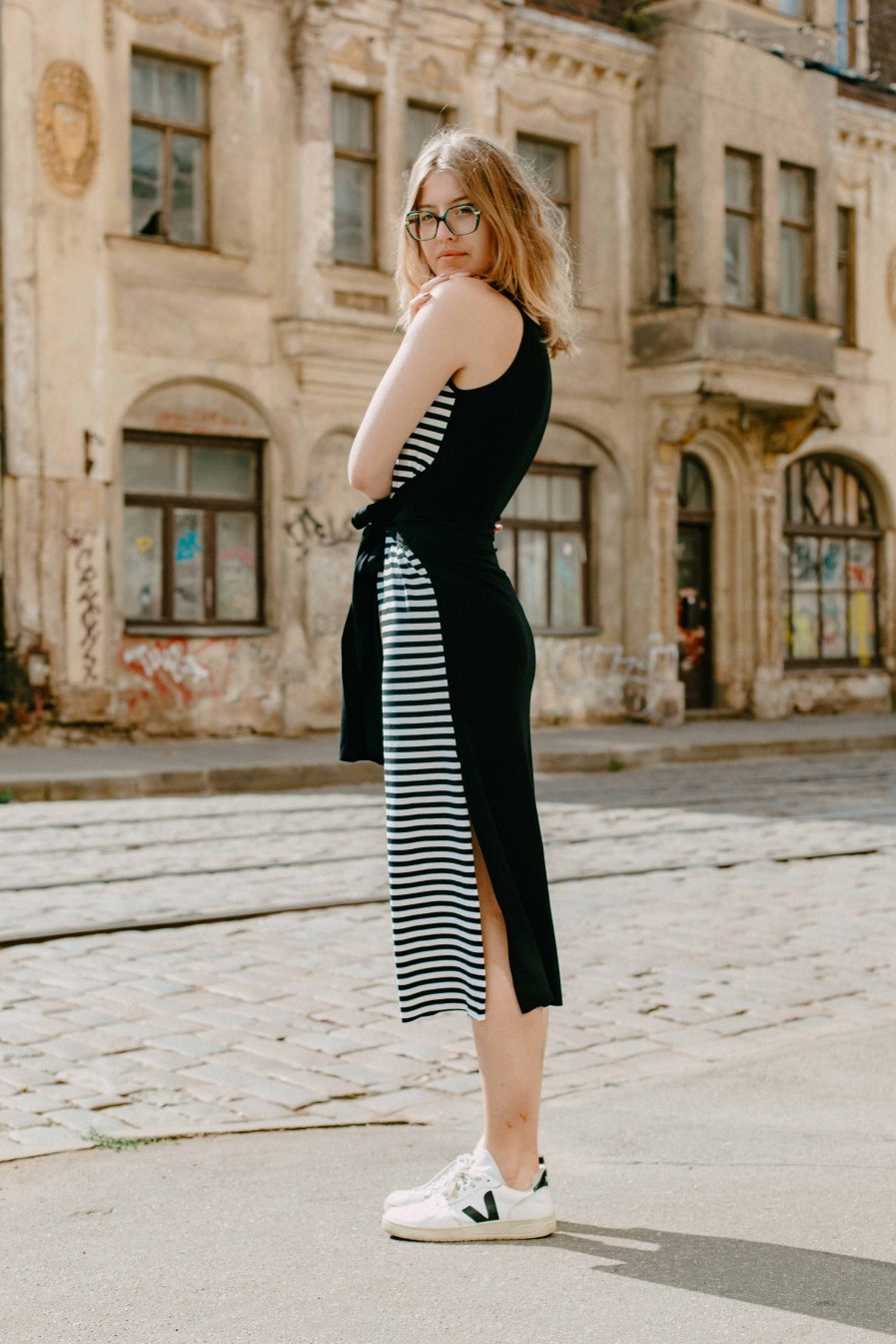 M50 Dress Goddess Reversible Black