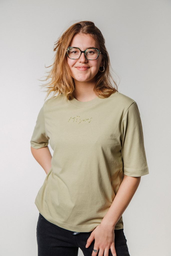 M50 organic cotton T shirt "MĪĻUMS" Women's fit