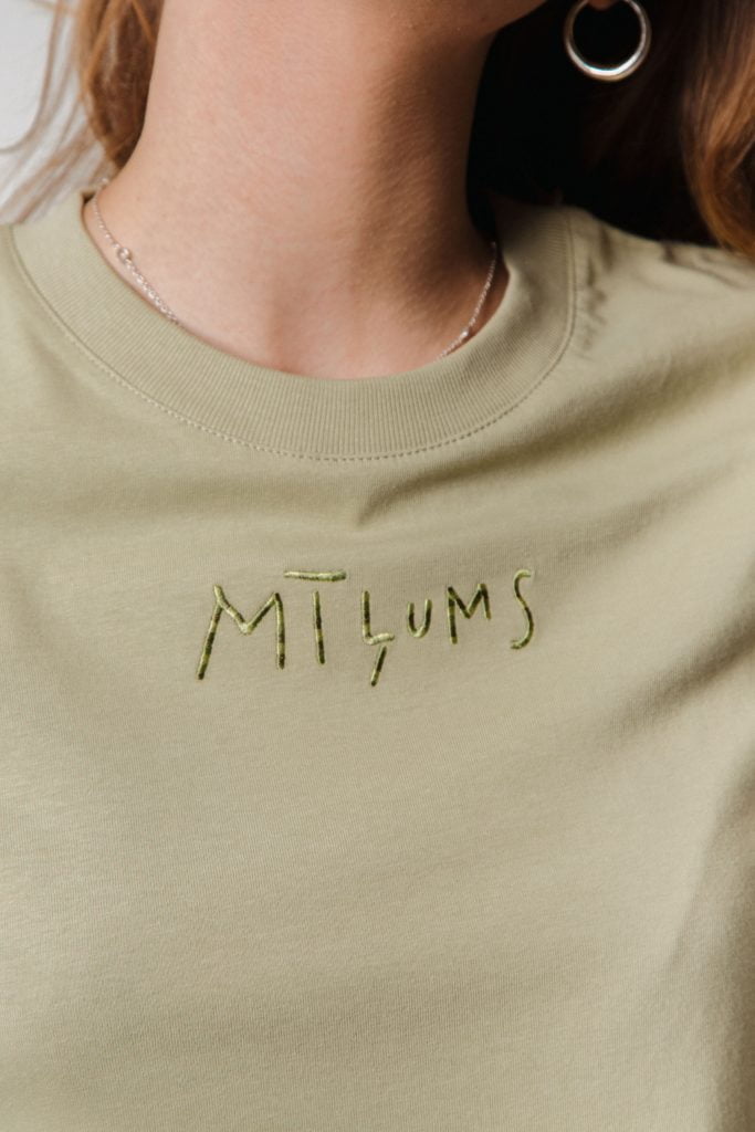 M50 organic cotton T shirt "MĪĻUMS" Women's fit