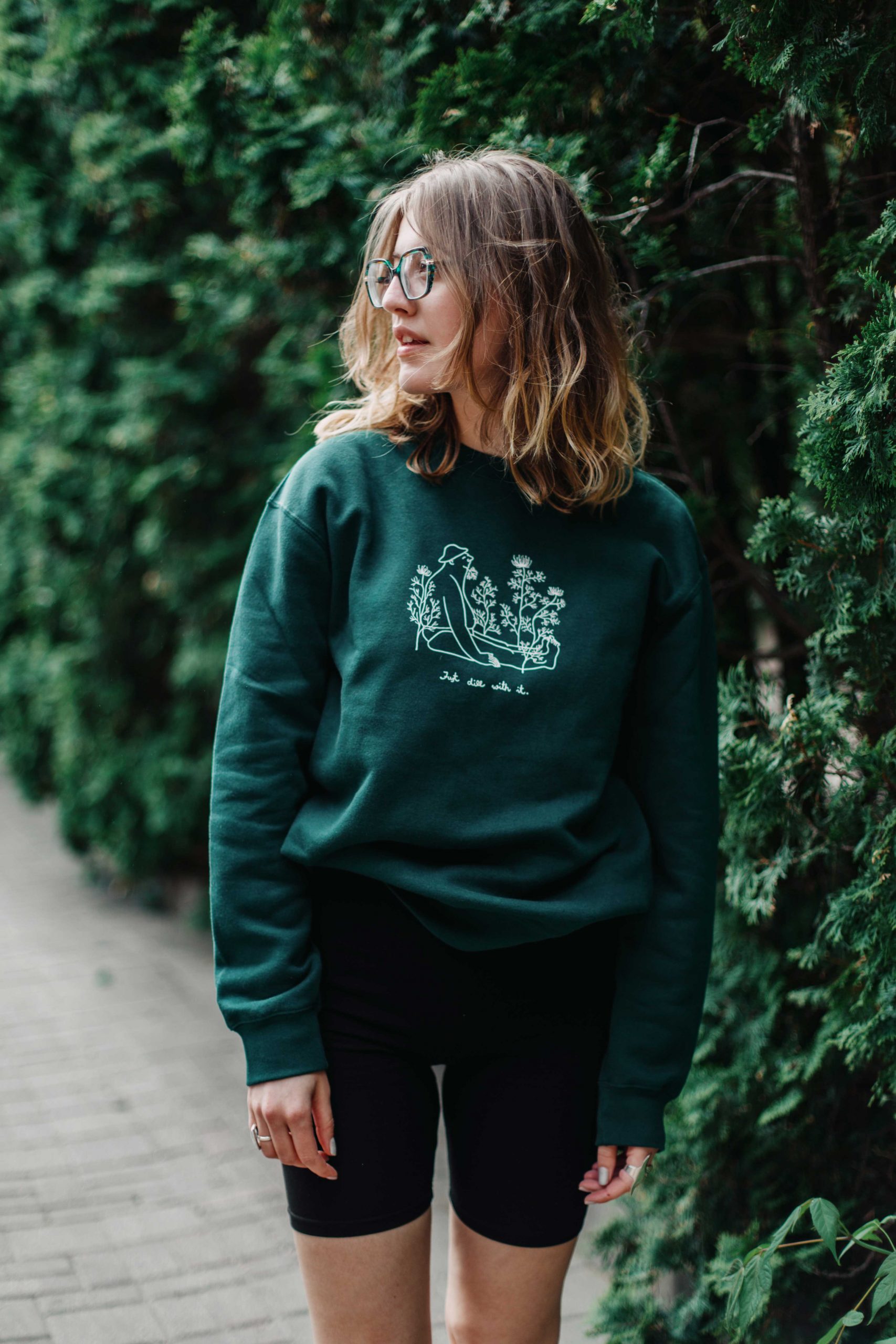 Krista Miltiņa Unisex Sweatshirt “Just Dill With It” Green