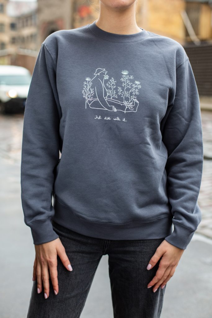 Krista Miltiņa Unisex Sweatshirt “Just Dill With It” | GREY