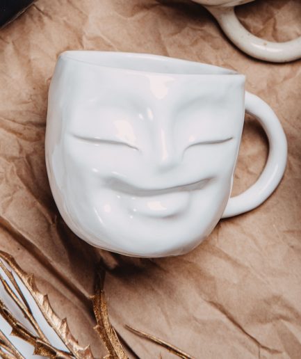 Ozolins Pottery Happy face mug