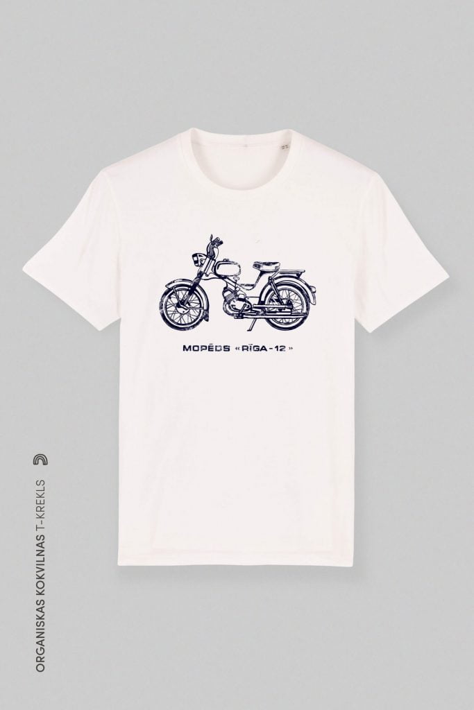 Vaira Vīksne Unisex Organic Cotton T-shirt "Moped RIGA"v