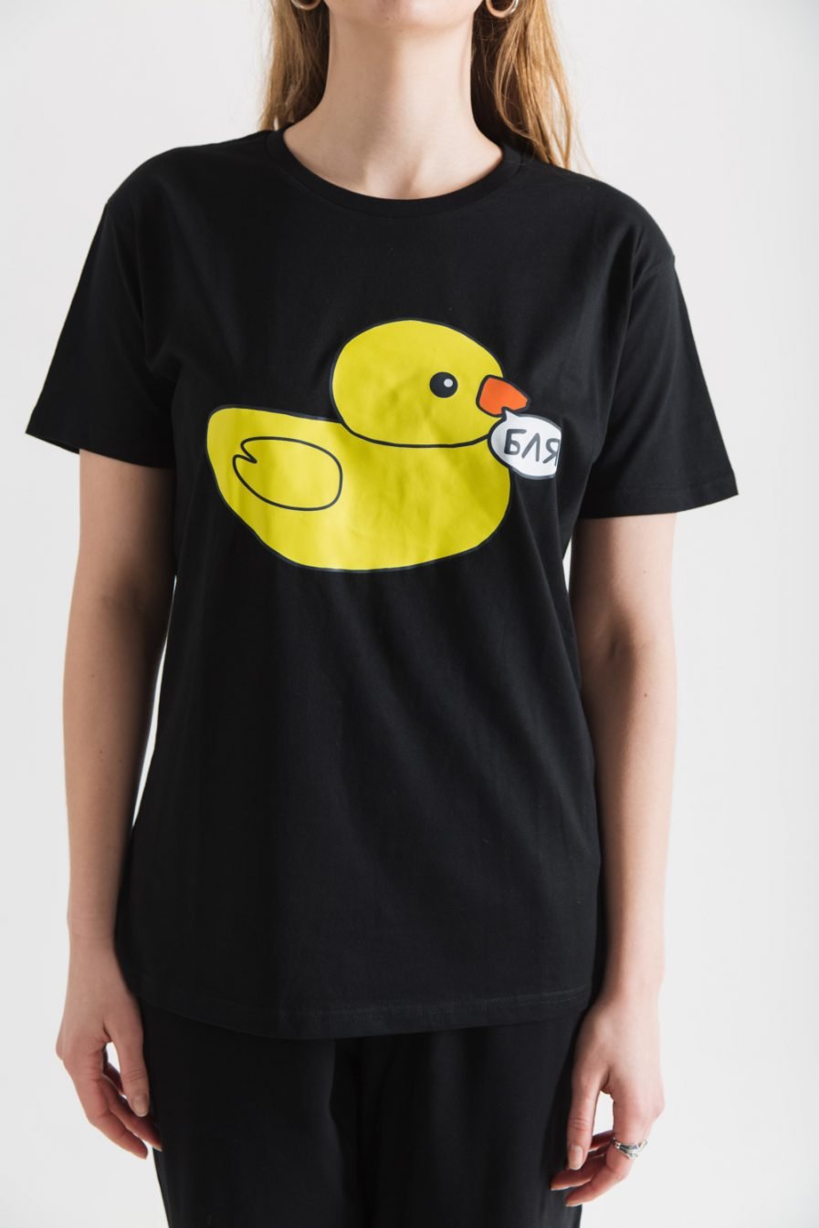 Schastia Zdorovia T-shirt "Duck big print" | Black