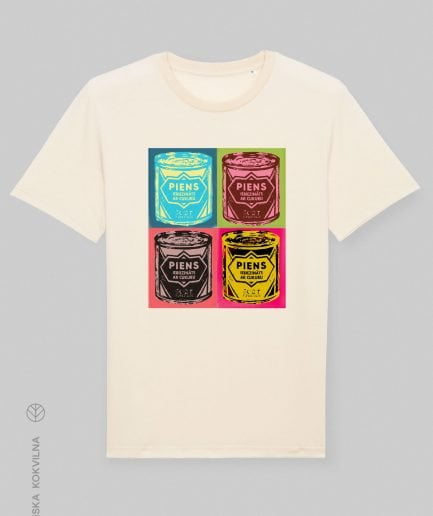 Vaira Vīksne Organic Cotton T-shirt Condensed Milk Warhol Style – Natural Raw