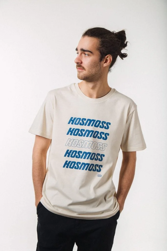 Vaira Vīksne Unisex Organic Cotton T-shirt “Kosmoss/Universe” - navy blue