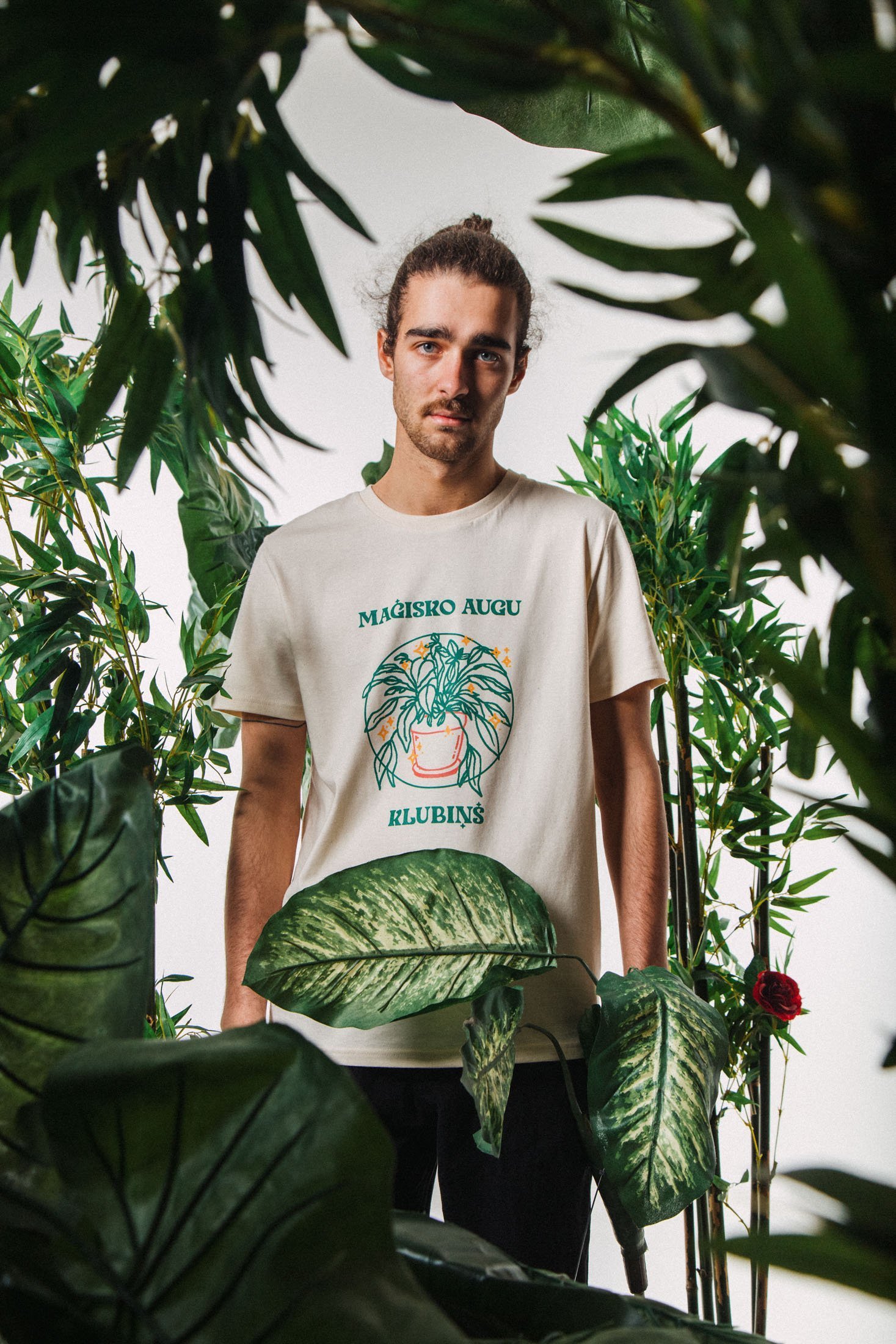 Vaira Vīksne Organic Cotton T-shirt "Magic Plant's Club" – Natural Raw