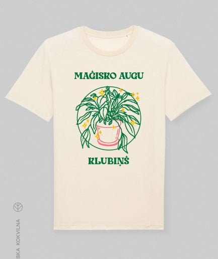 Vaira Vīksne Organic Cotton T-shirt "Magic Plant's Club" – Natural Raw