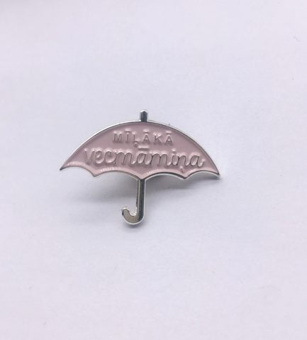 Nozīmīte "Mīļākā vecmāmiņa", lietussardziņš, rozā