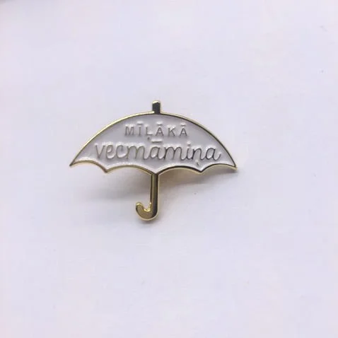 Nozīmīte "Mīļākā vecmāmiņa", lietussardziņš, baltsrandma" | Umbrella | White