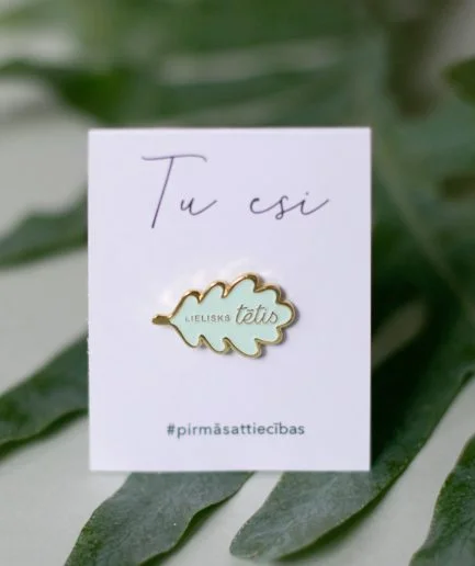 Enemal pin "Great Dad" | Leave | Light Blue