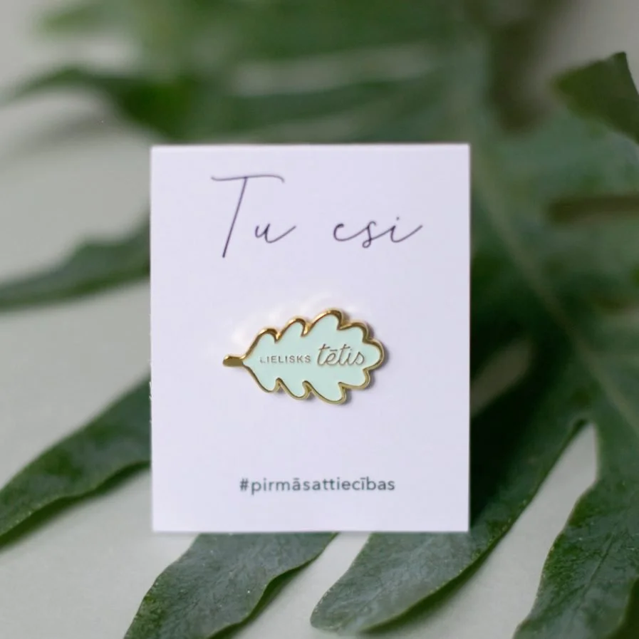 Nozīmīte "Lielisks tētis", lapiņa, gaiši zils