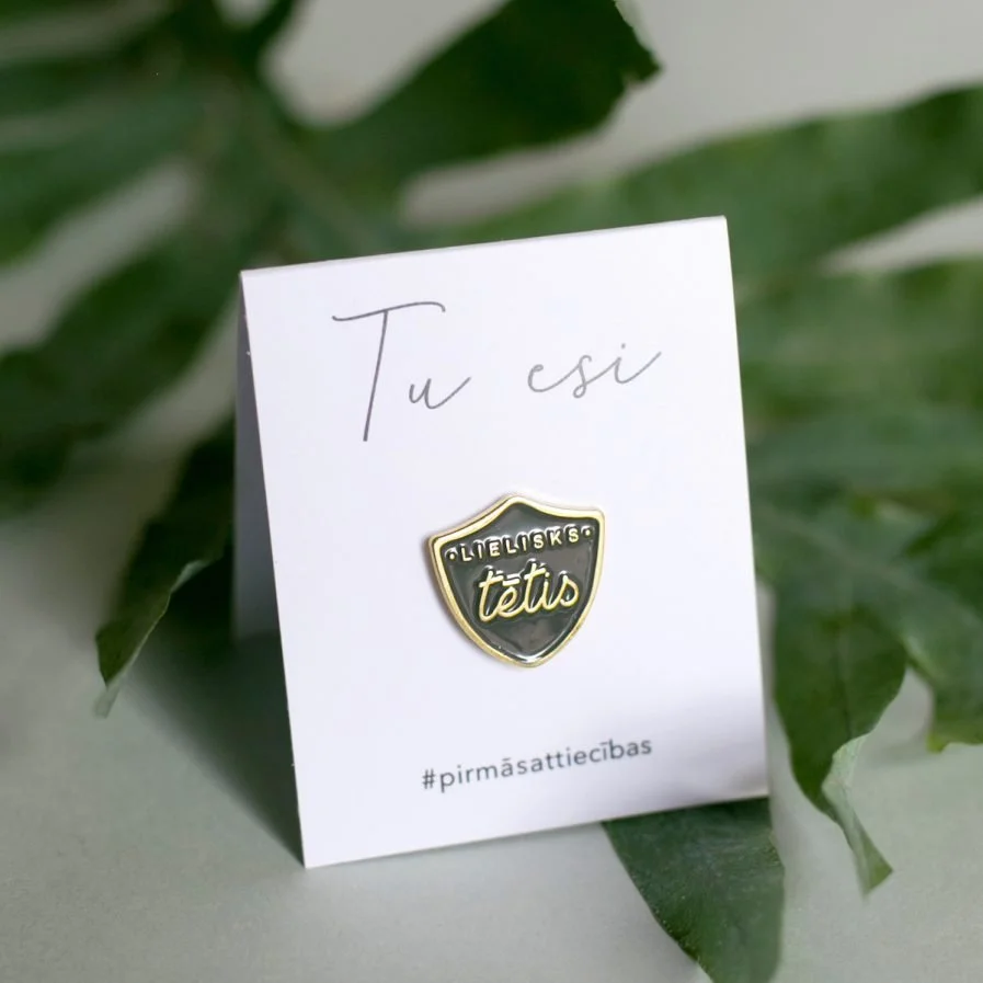 Nozīmīte "Lielisks tētis", vairodziņš, tumši pelēks