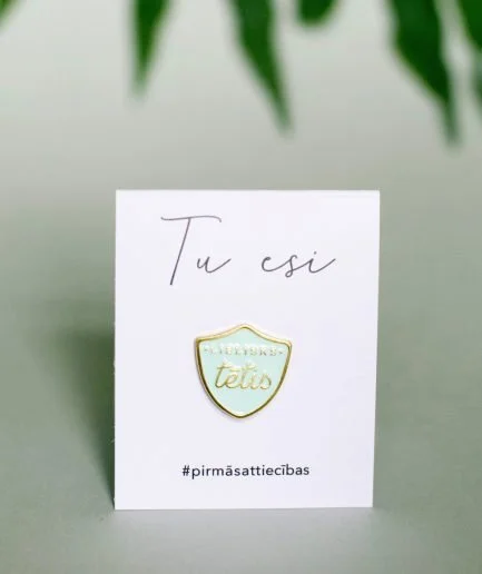 Enemal pin "Great Dad" | Shield | Light Blue