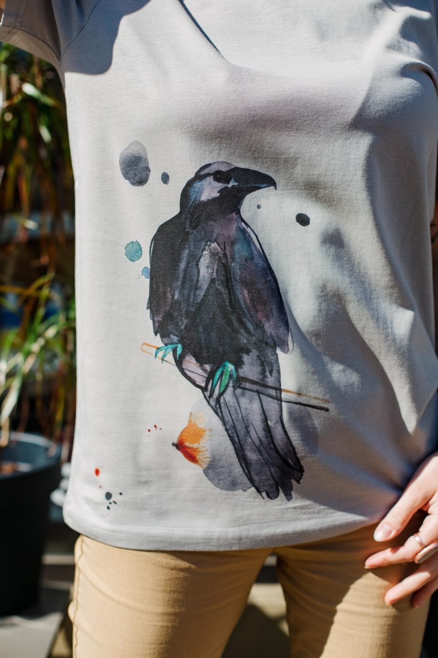 M50 x Zane Veldre Organic cotton Unisex T-shirt Raven I Opal