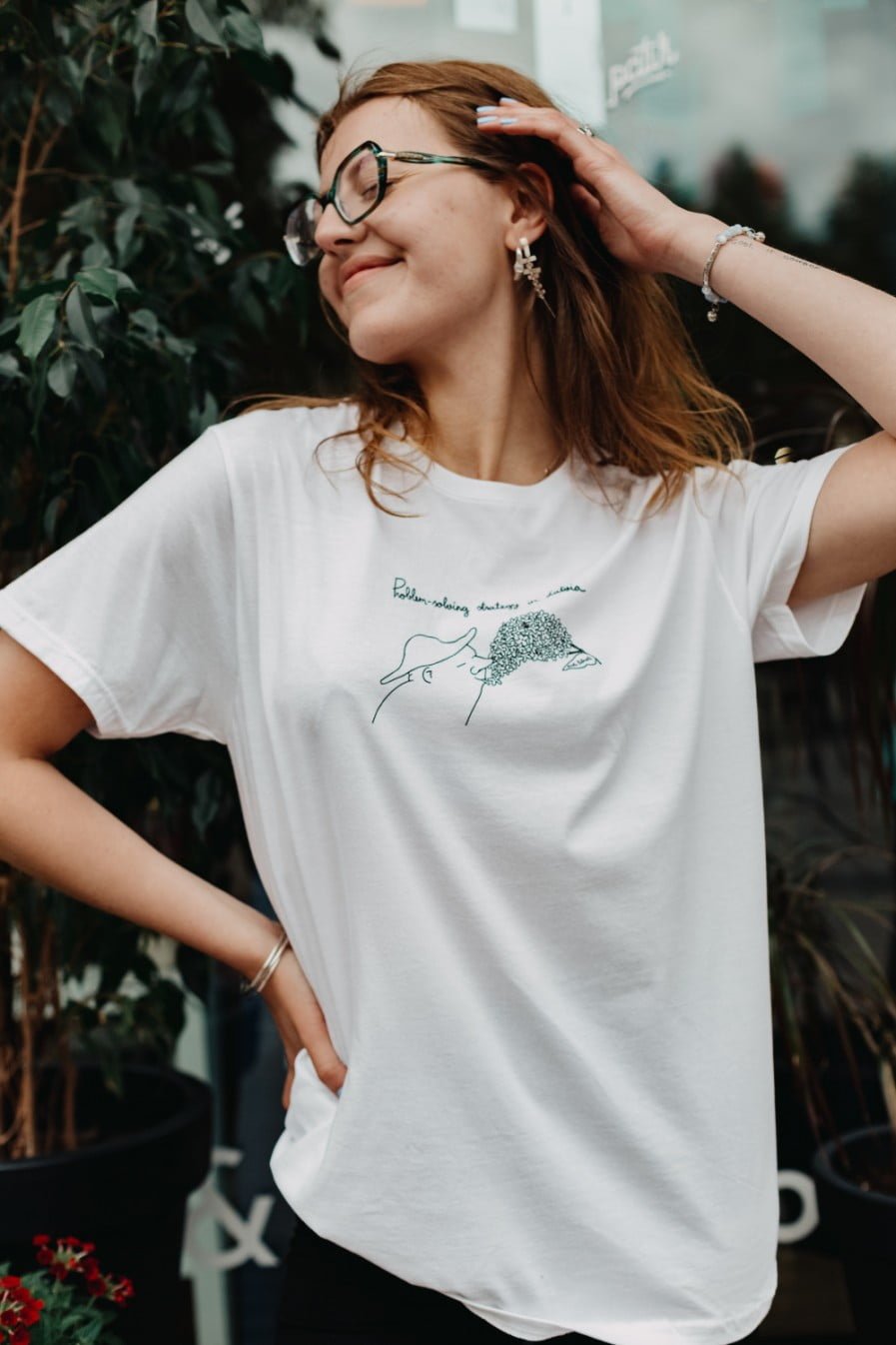Krista Bitmete T-shirt Lilac | White