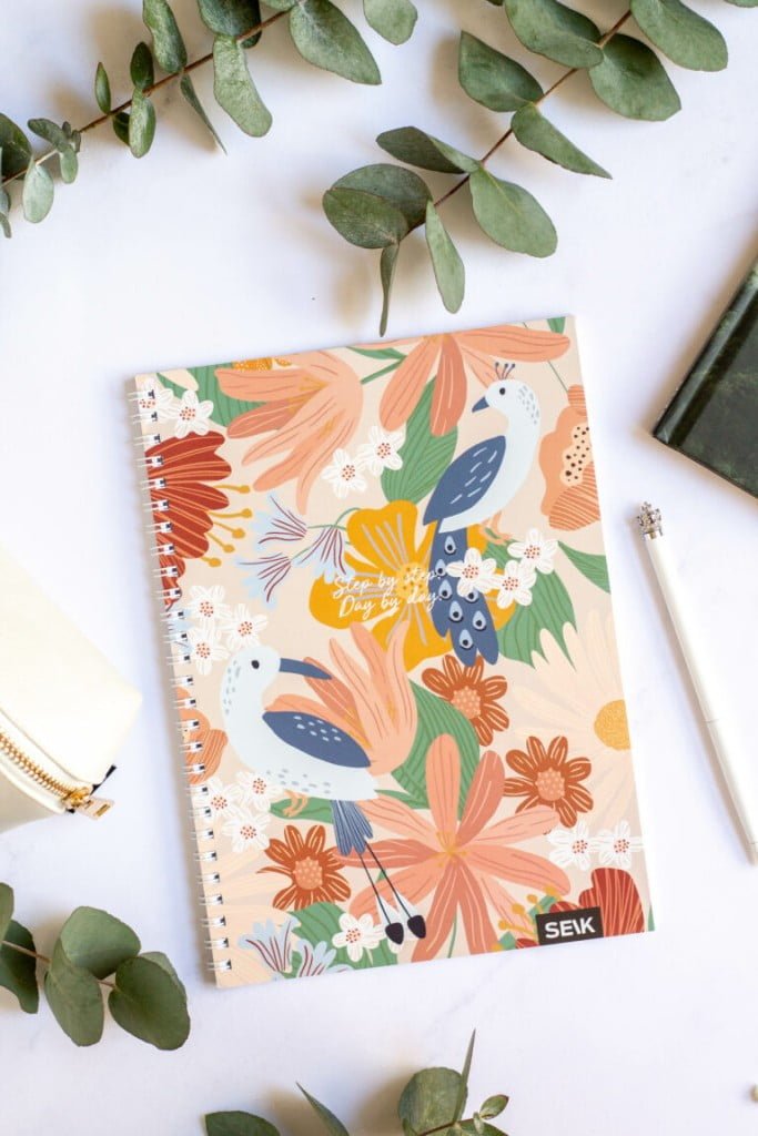 SEIK BULLET JOURNAL WITH SPIRAL BINDING - Jungle and Birdies