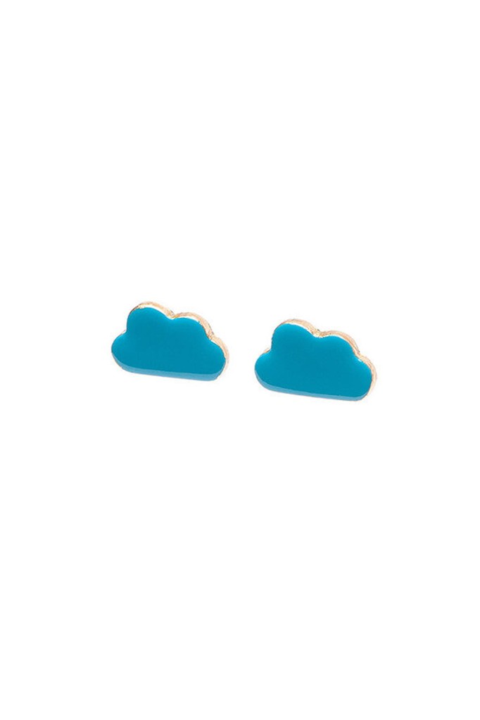 ABE Cloud Earrings with a gold edge turquoise/gold