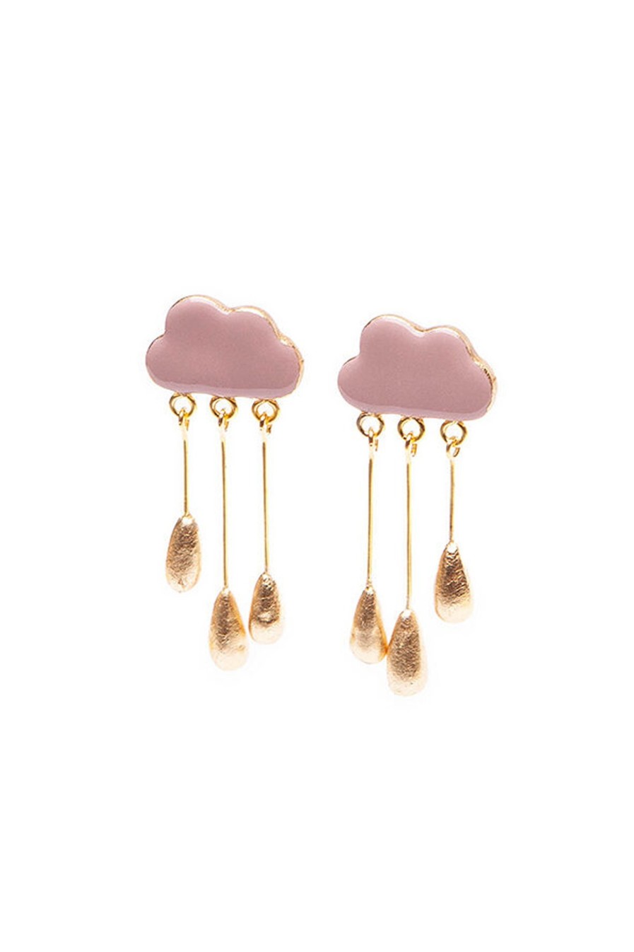 ABE Cloud Earrings with a gold edge old pink/gold