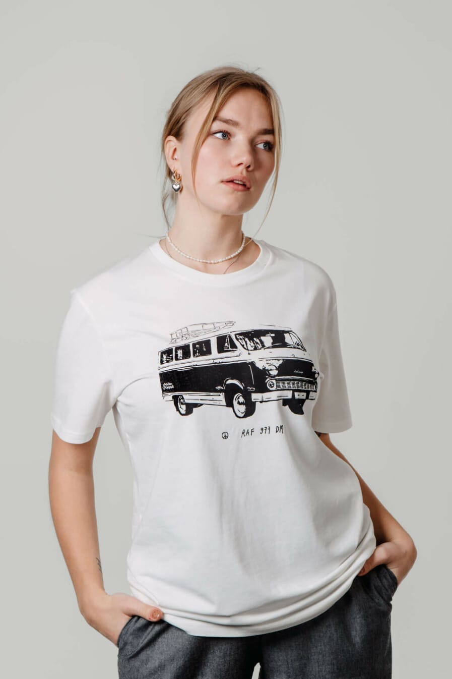 Vaira Vīksne Unisex Organic Cotton T-shirt Cabover Van RAF 978