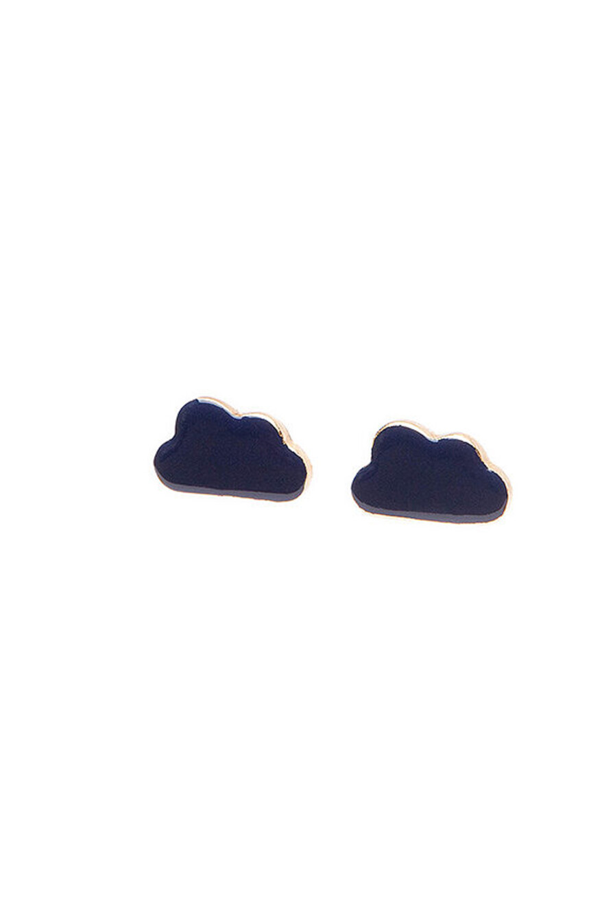 ABE Earrings CLOUD WITH GOLD EGE | Dark marine blue