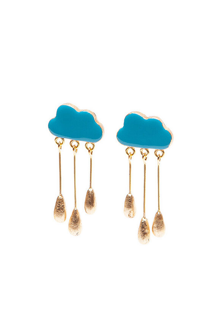 ABE Earrings CLOUD WITH GOLD EGE | Turquoise