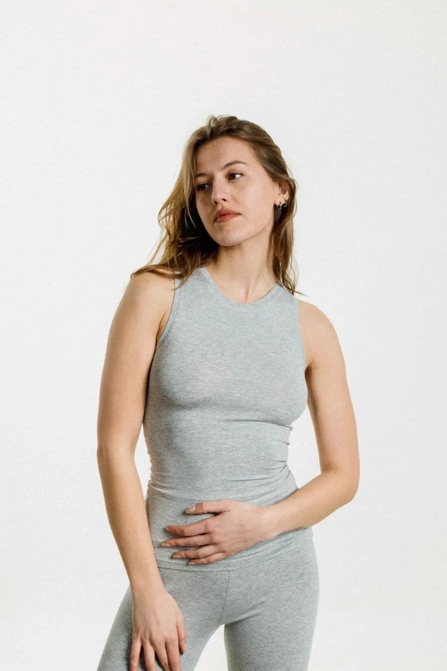 M50 Basic top | Grey melange
