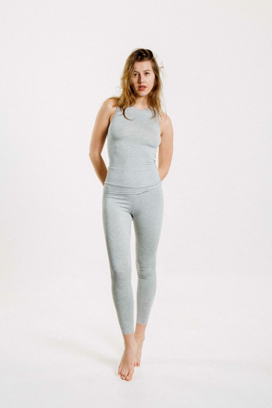 M50 Basic top | Grey melange