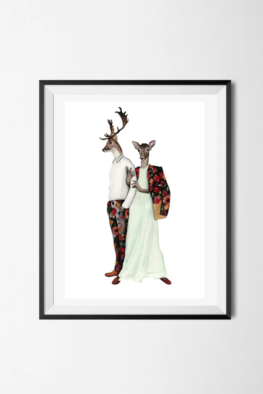 DressedFur A4 Plakāts Briedis un stirna