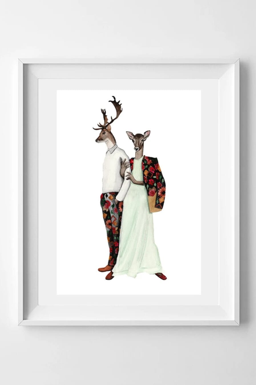 DressedFur A4 Plakāts Briedis un stirna