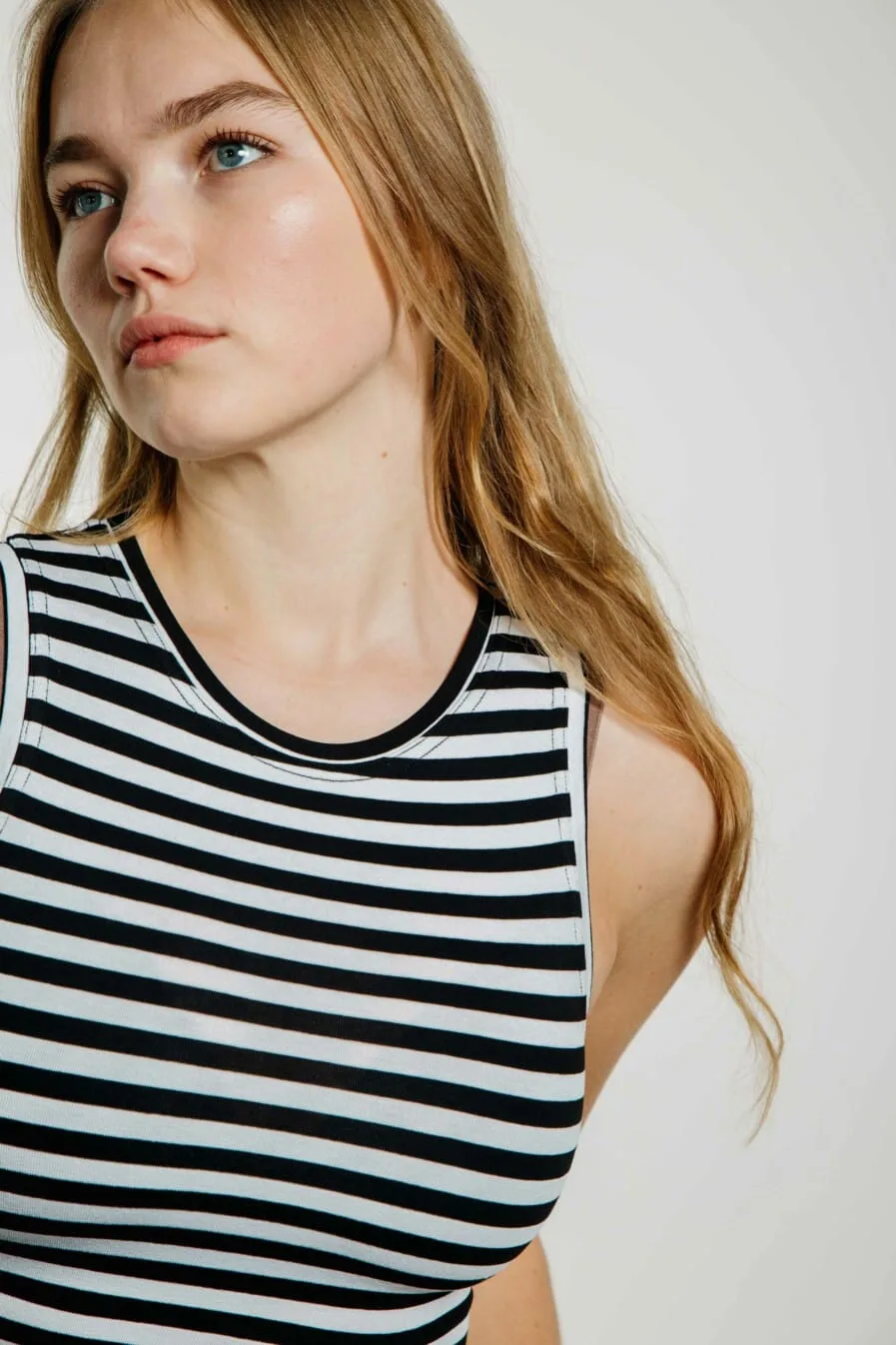M50 Basic top | Black wide stripes