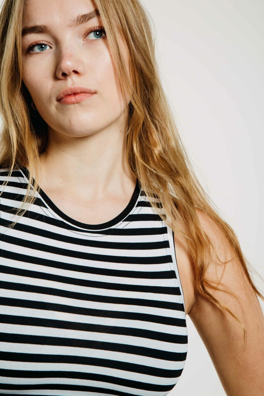 M50 Basic top | Black wide stripes