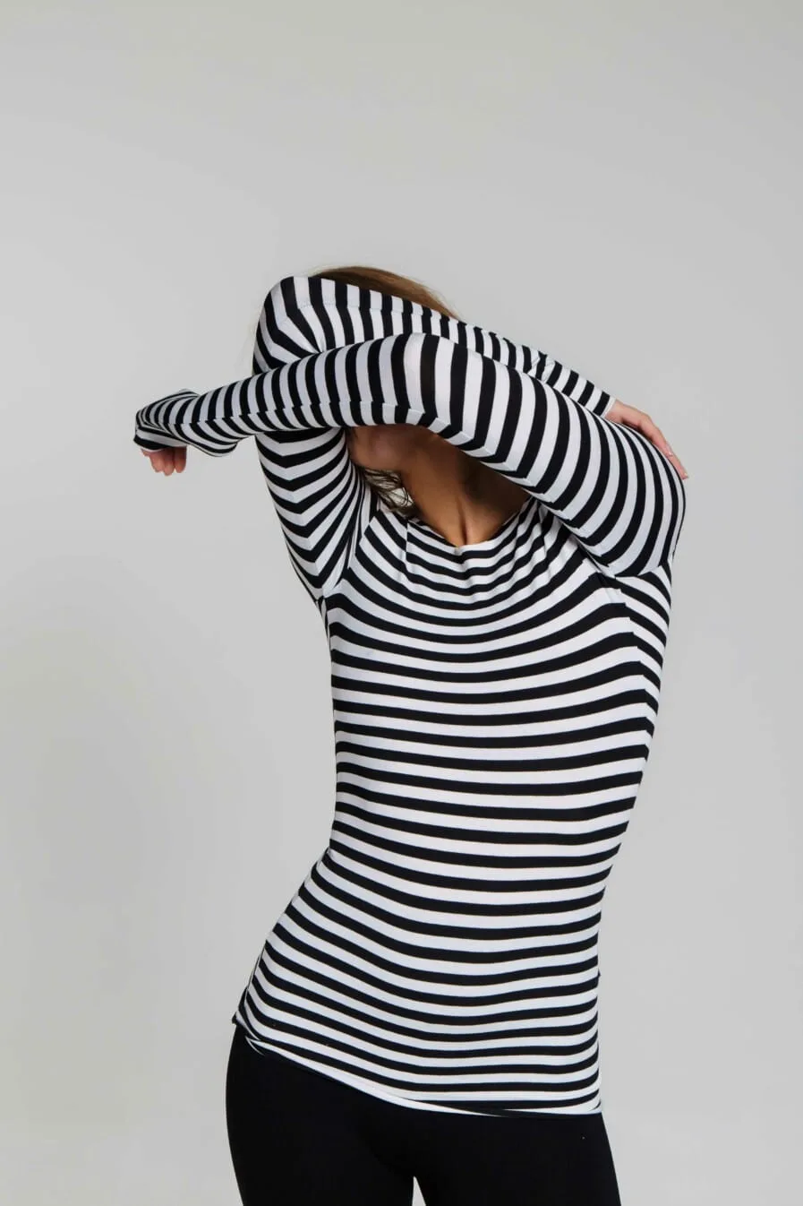 M50 Long-sleeve | Black wide stripes