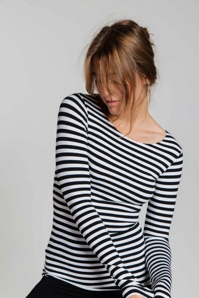 M50 Long-sleeve | Black wide stripes