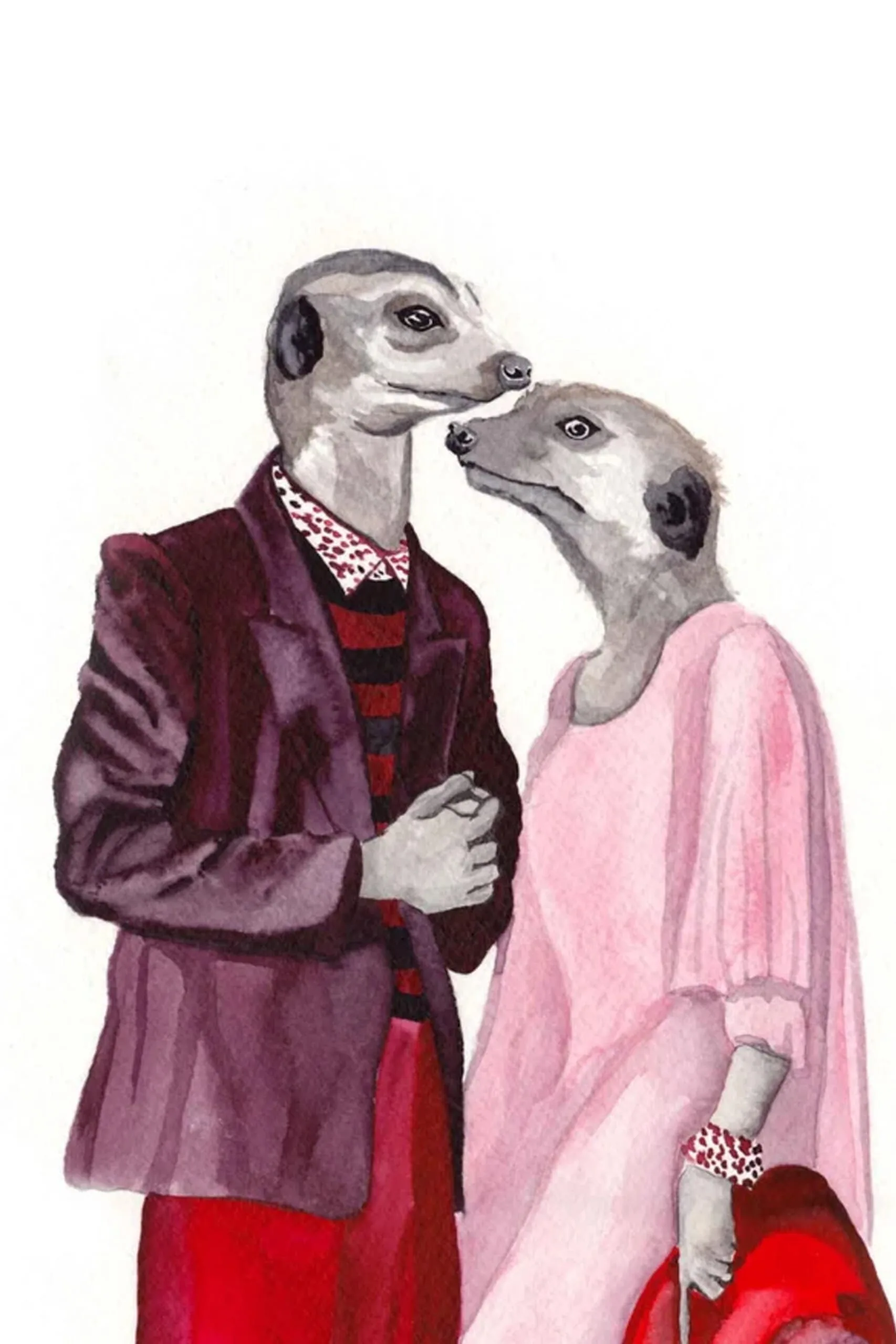 DressedFur A4 Plakāts Surikātu pāris