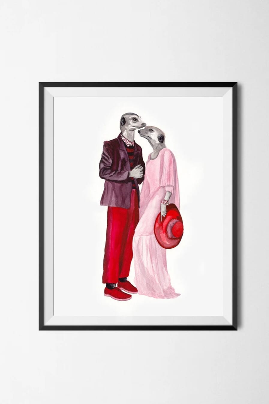DressedFur A4 Plakāts Surikātu pāris