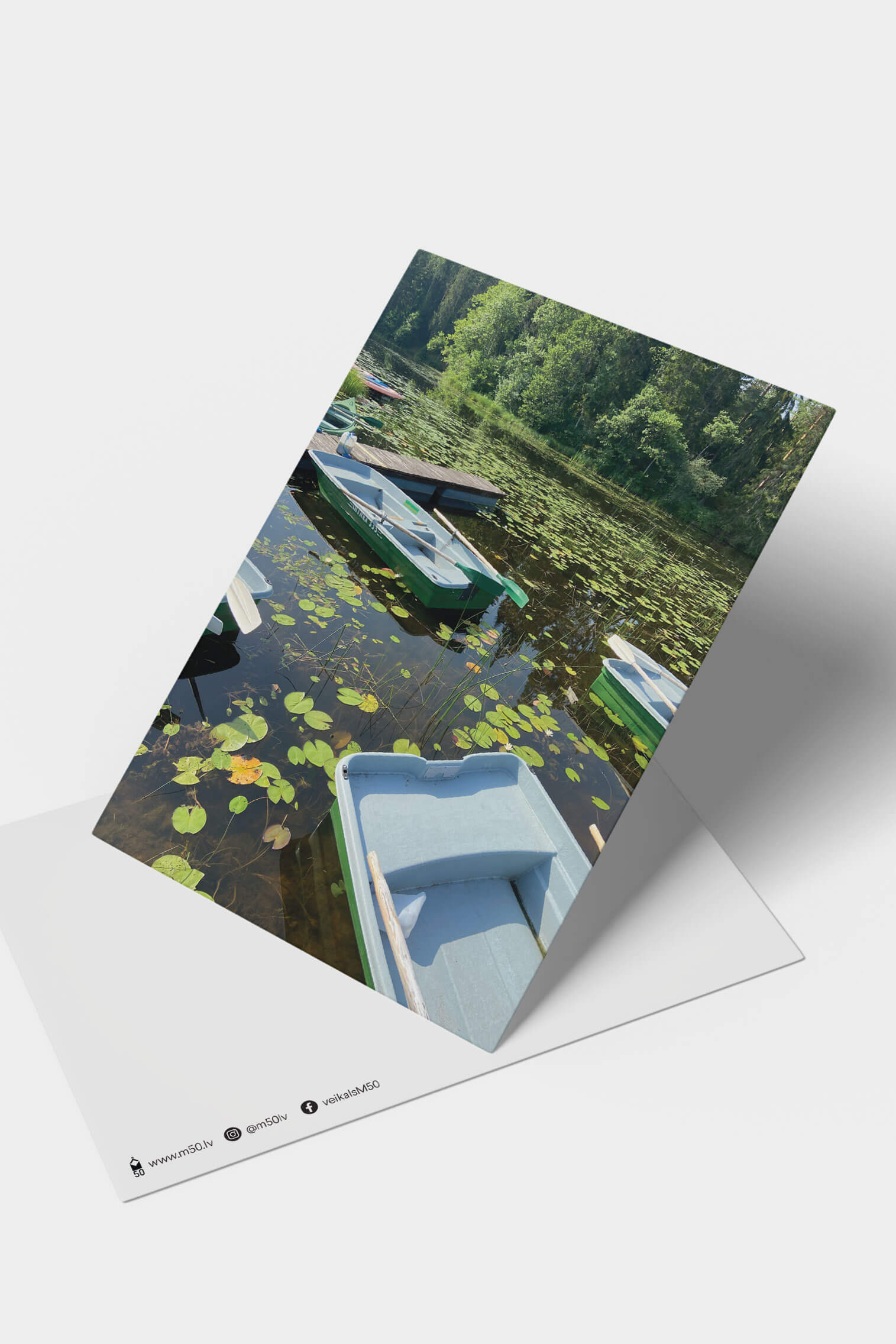 m50 postcard nadina simona van der beek latvia boats nature water lake