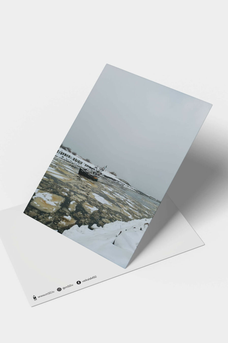 Līva Liepiņa, Pāvilosta m50 pastkarte jūra ziema