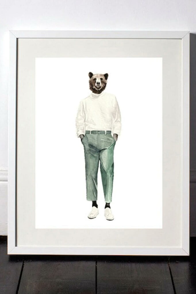 DressedFur Bear Art Print