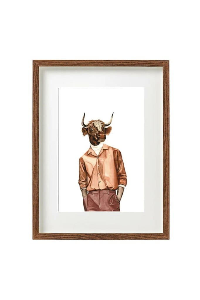 DressedFur Bull Art Print