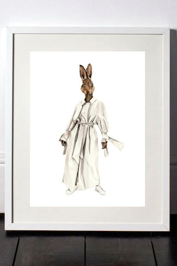 DressedFur Rabbit Art Print