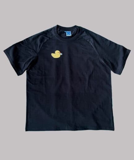 Schastia Zdorovia Oversized T-shirt Duck Print| Black
