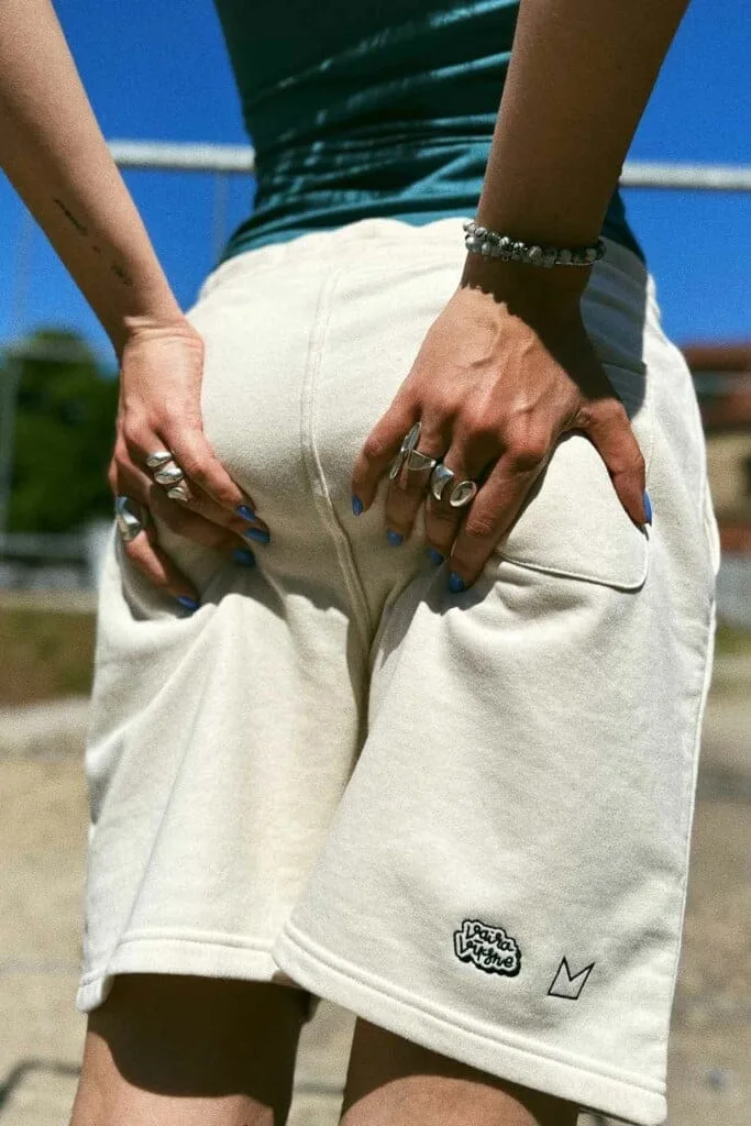 M50 x Vaira Vīksne Organic Joggers | PEACH, natural raw