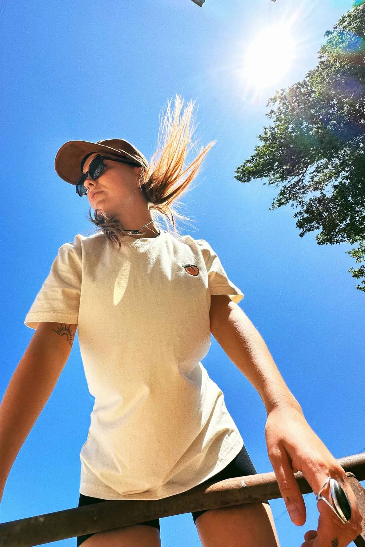 M50 x Vaira Vīksne Organic T shirt | PEACH, natural raw