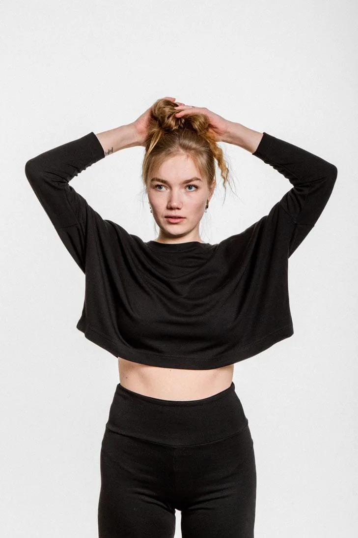 M50 Brīva piegriezuma tops one size | Melns