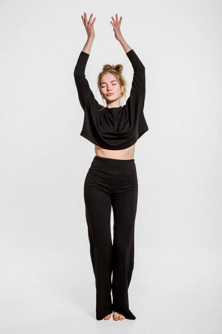 M50 Brīva piegriezuma tops one size | Melns