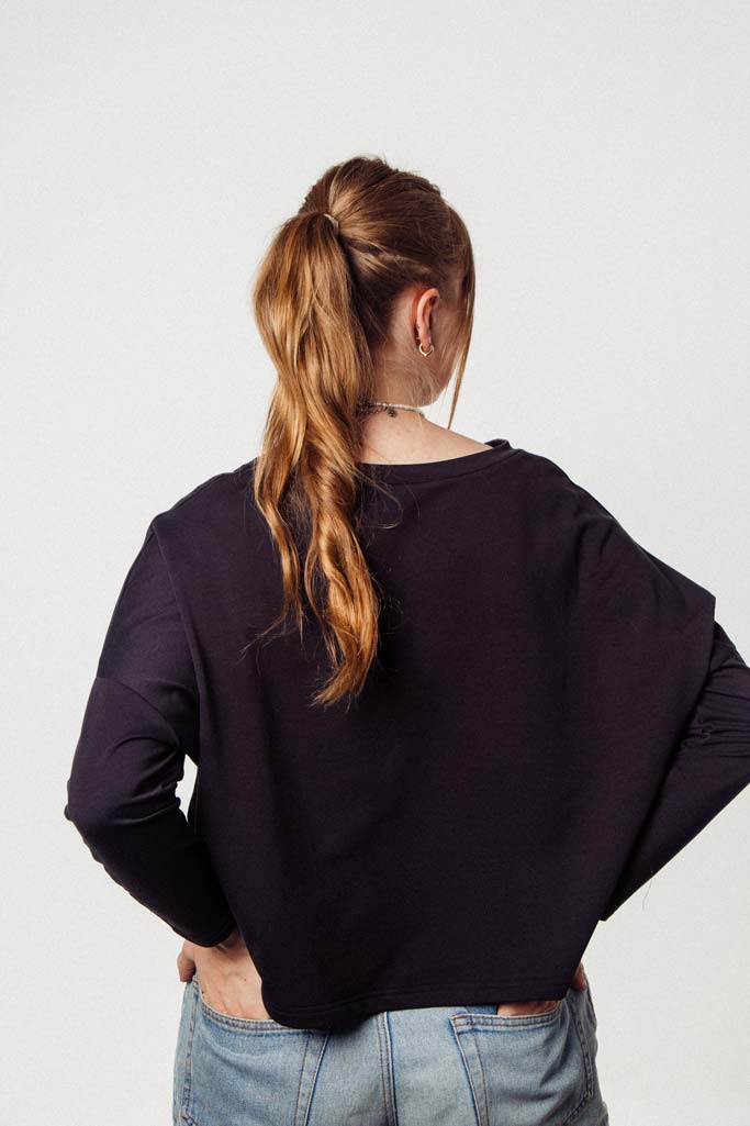 M50 Loose Crop top sweater | Graphite
